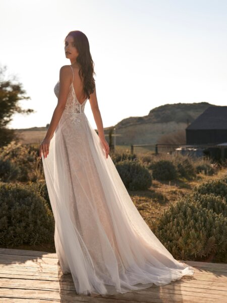 Libelle wedding dress with V back detail.