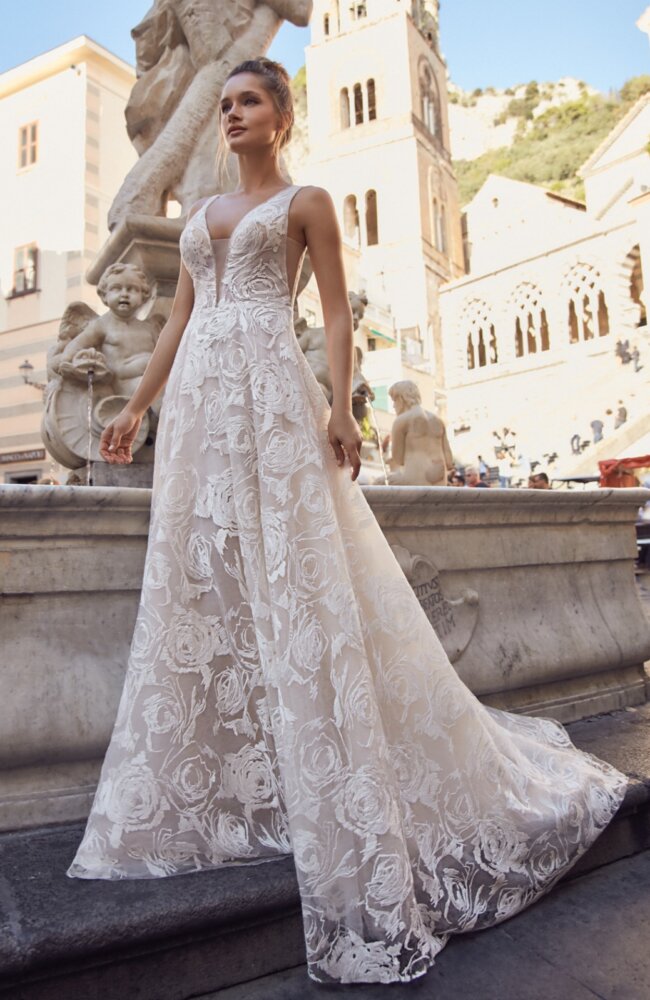 sachin and babi light blue dress Libelle Metaponto Wedding Dress