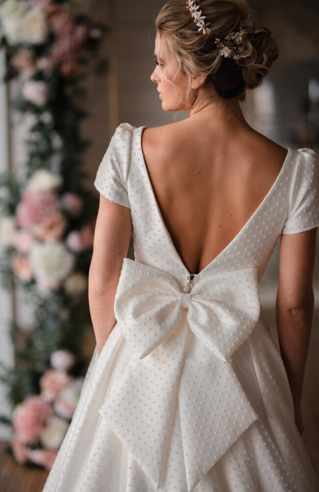 sachin and babi light blue dress Off the Shoulder Wedding Dresses Detachable Puffy Long Sleeve A line Bridal  Gown