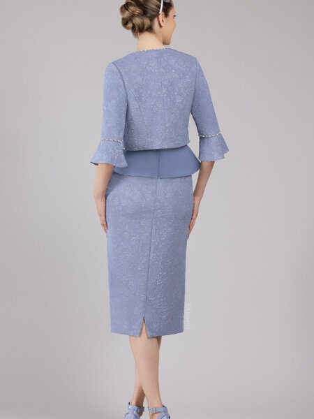 Gino Cerruti Labella mother of the bride outfit with jacket back.