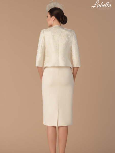 Gino Cerruti Labella mother of the bride dress with jacket back view.