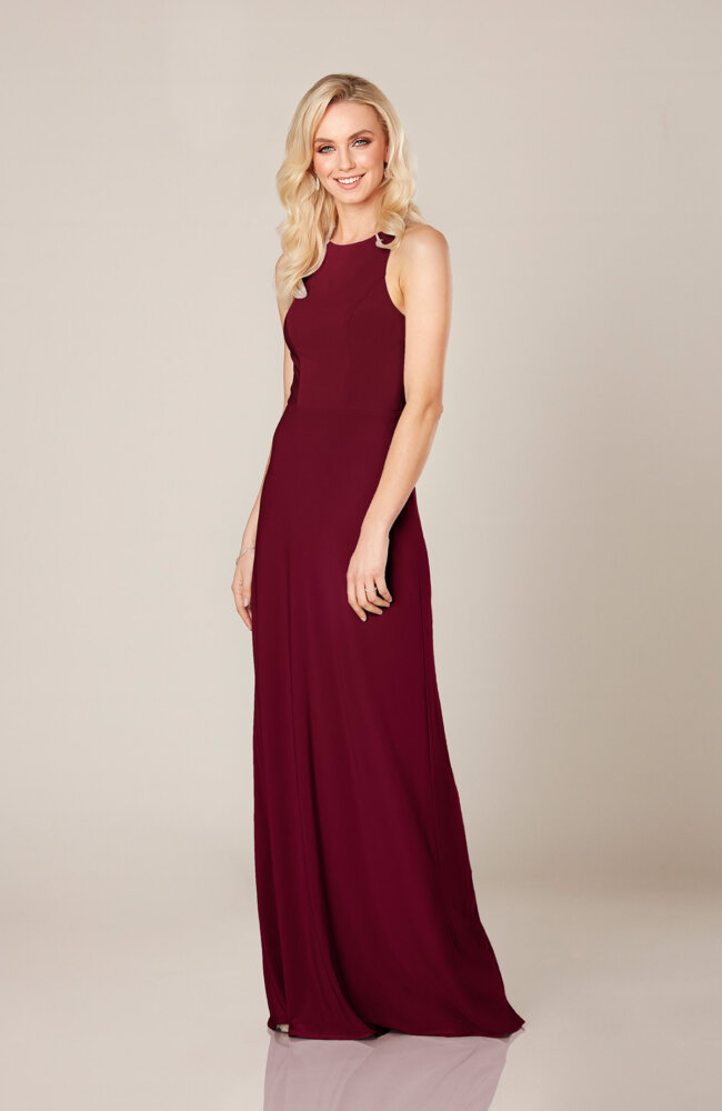 slim fit dress slacks Sorella Knit Halter Dress (White) main image 0