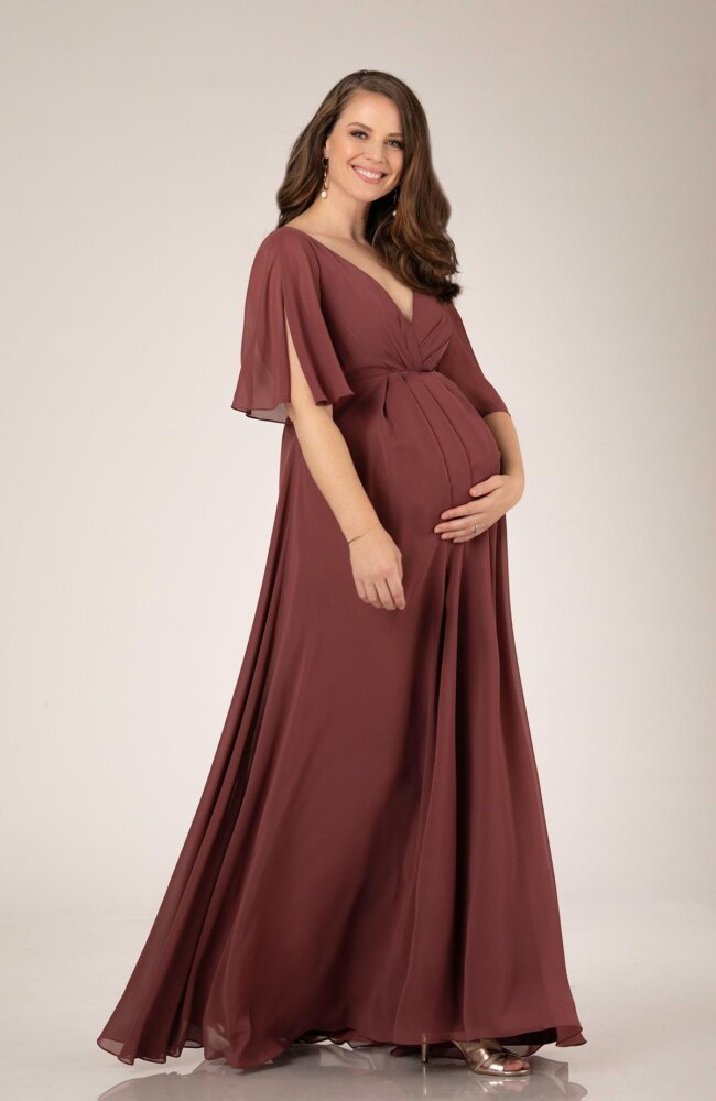 sage long sleeve bridesmaid dresses BABARONI Tulle with Appliqued Long Sleeves Dress-Dusty Sage, Dusty Sage / US0