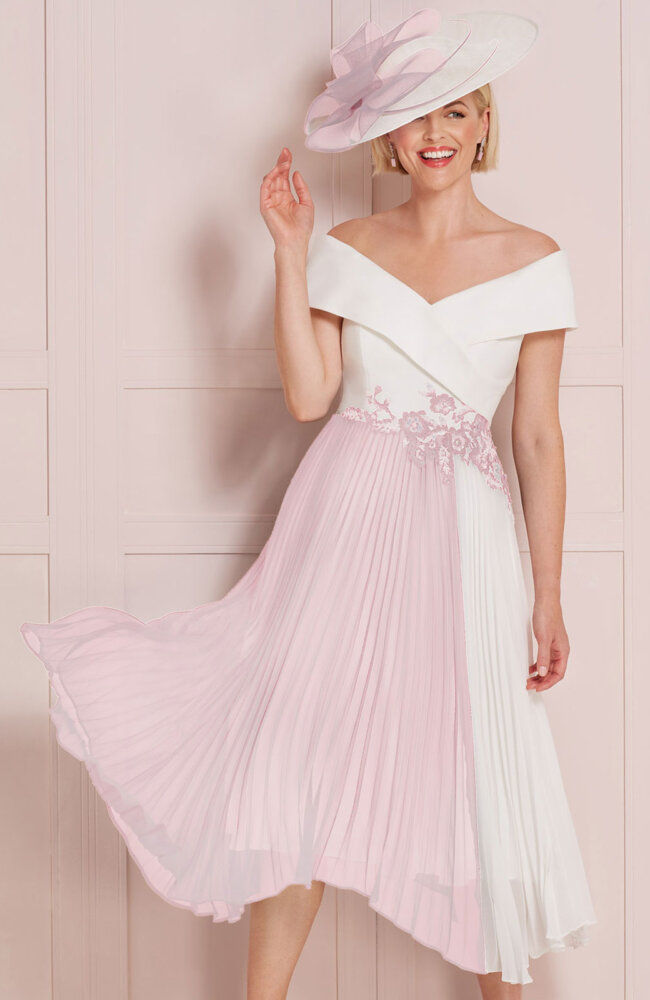 mother of the bride pale pink dress Berylove Women Pink Mother of the Bride Dress with Bell Sleeves Chiffon Sheath V Neck Midi Wedding Guest Dress