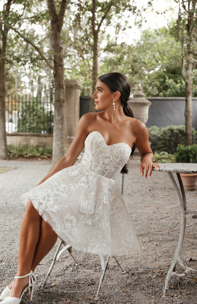 Essense of Australia D4133 Mini Wedding Dress - Limelight Occasions Essense of Australia D4133 Mini Wedding Dress - Limelight Occasions