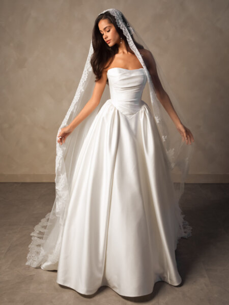 Essense of Australia D4602 plain ballgown wedding dress near Wakefield.