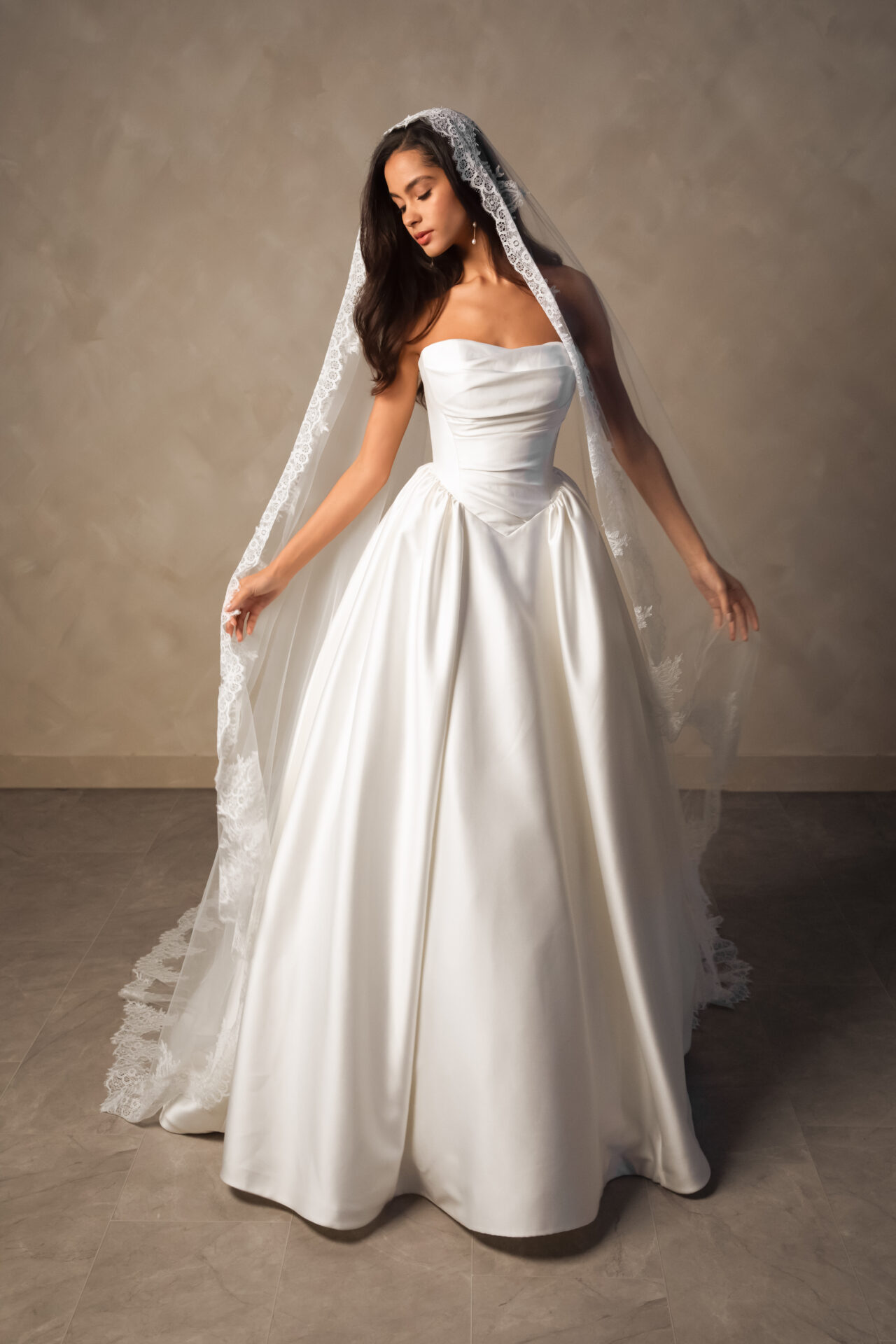 Essense of Australia D4602 plain ballgown wedding dress near Wakefield.
