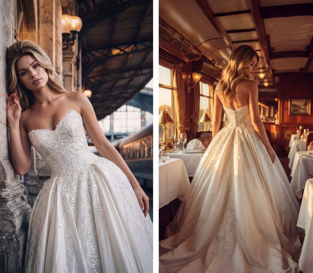 Randy-fenoli-ballgown-wedding-dress-near-York Wedding dresses near York boutique.