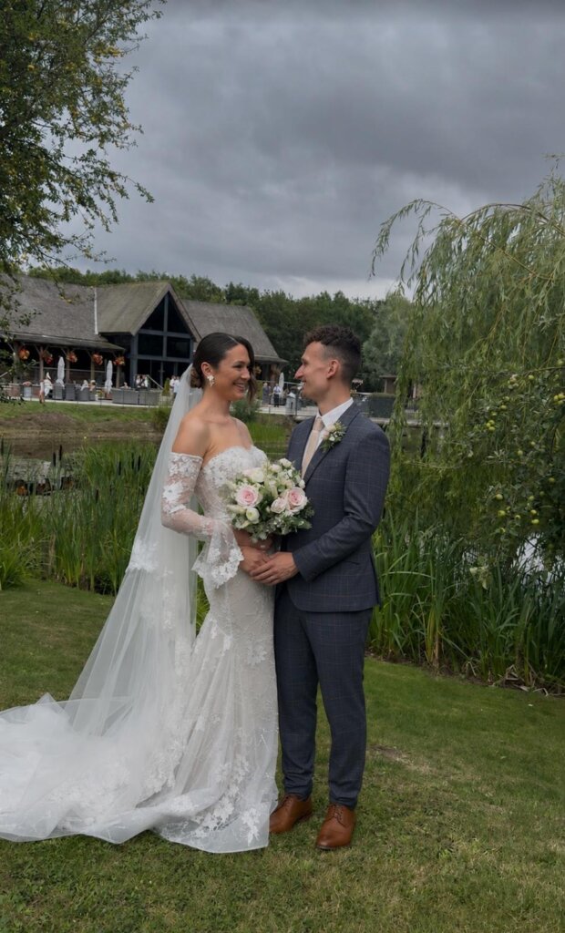 Rebecca-real-limelight-bride-holmfirth Real bride wearing wedding dress near Holmfirth